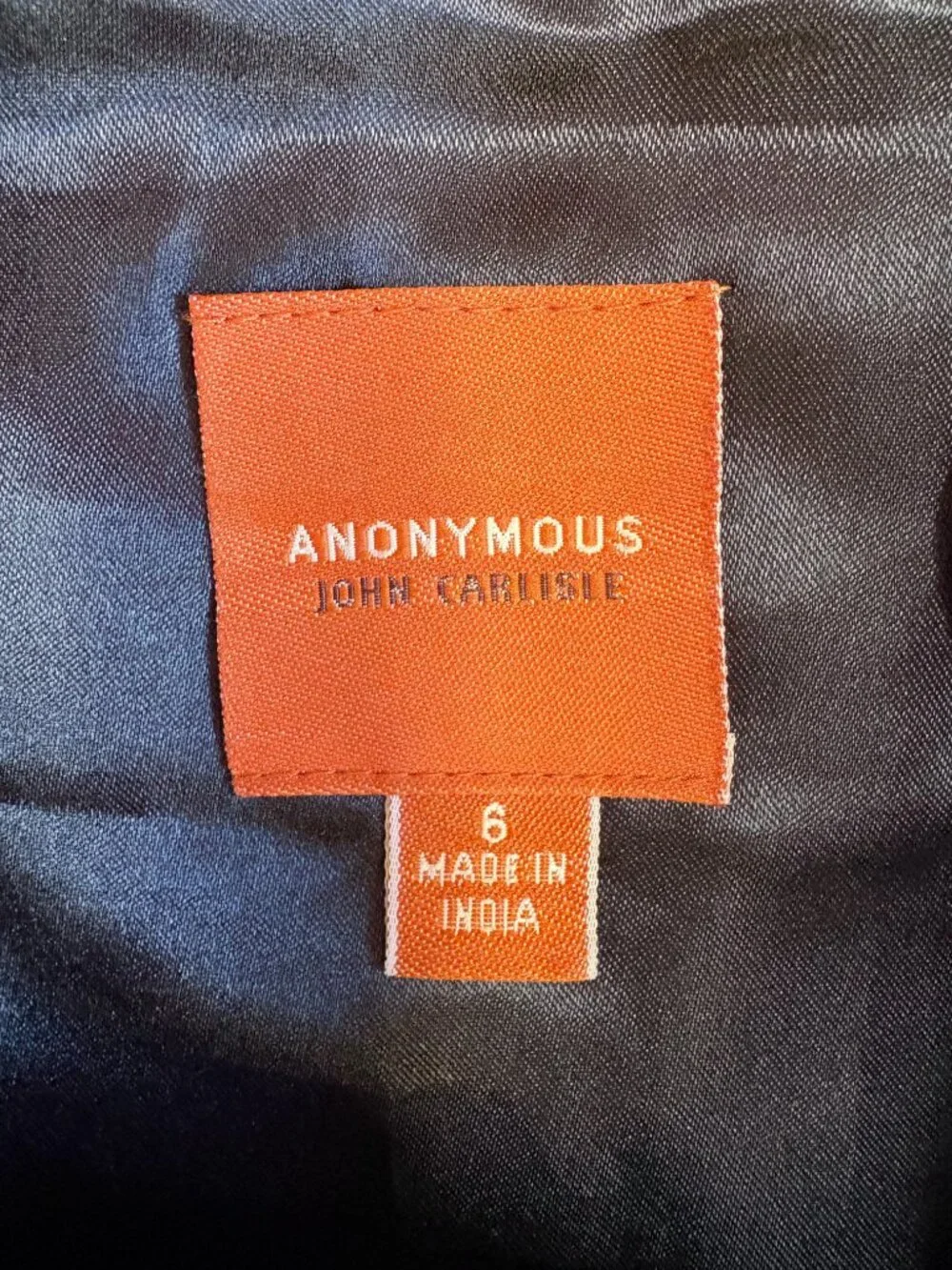 Anonymous by John Carlisle Genuine Lambskin Leather Skirt Black Size 6